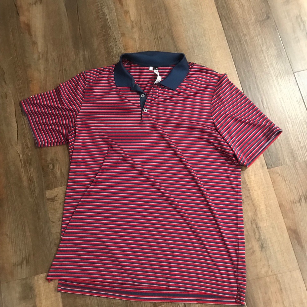 EUC Adidas Striped Polo
